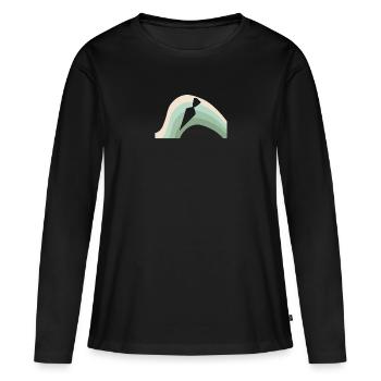 Boulanger Pâtisserie - T-shirt manches longues Premium bio Femme - noir - Devant - Julia (174cm)