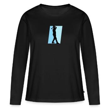 Axe Double Axe Axe Throwing - Women's Premium Organic Long Sleeve Shirt - black - Front - Julia (174cm)