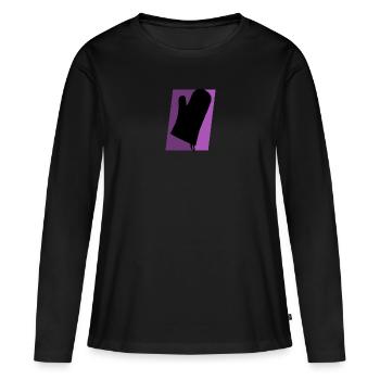 Baked Goods Baking Cake - Women's Premium Organic Long Sleeve Shirt - black - Front - Julia (174cm)