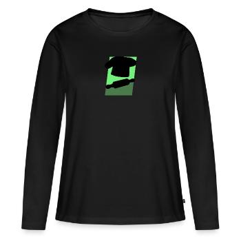 Backen Backwaren Bäckerei - Frauen Premium Bio Langarmshirt - Schwarz - Vorne - Julia (174cm)
