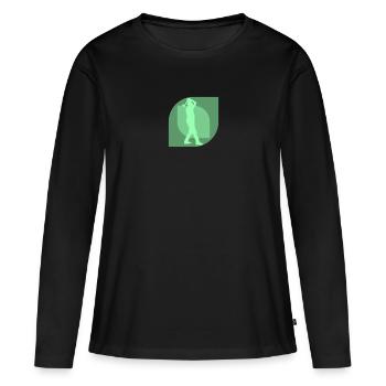 Axtwerfen Axtwerfen Axe Throwing - Frauen Premium Bio Langarmshirt - Schwarz - Vorne - Julia (174cm)