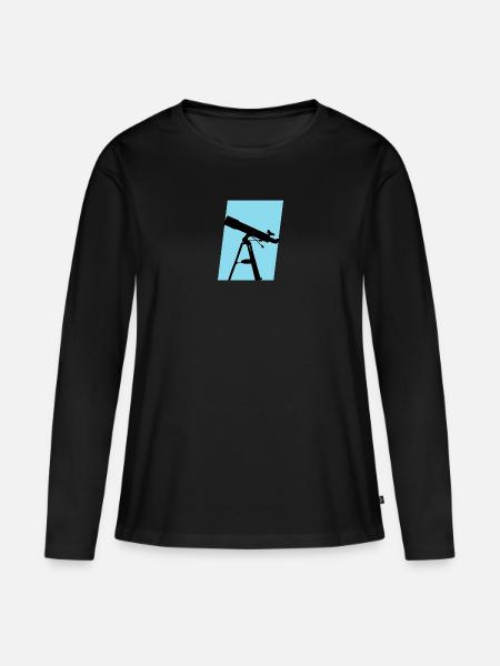 Physik Physiker Himmelskörper - Frauen Premium Bio Langarmshirt - Schwarz