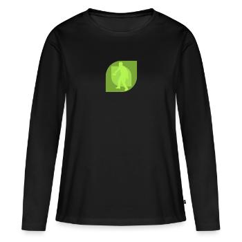 Lecteur de disque Sport - T-shirt manches longues Premium bio Femme - noir - Devant - Julia (174cm)