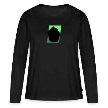 Cupcake Baking Muffin - Women's Premium Organic Long Sleeve Shirt - black - Front - Julia (174cm)