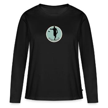 Disc golfer Disc golf Disc golfer - Women's Premium Organic Long Sleeve Shirt - black - Front - Julia (174cm)