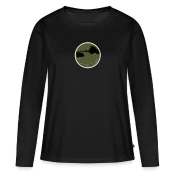 Récolte de l’agriculture - T-shirt manches longues Premium bio Femme - noir - Devant - Julia (174cm)