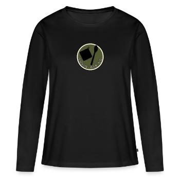 Tartelettes de produits de boulangerie - T-shirt manches longues Premium bio Femme - noir - Devant - Julia (174cm)