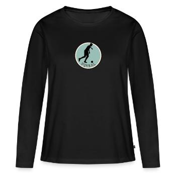 Futsal player Futsal team - Women's Premium Organic Long Sleeve Shirt - black - Front - Julia (174cm)