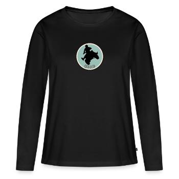 Cascadeur Quad Cascadeur - T-shirt manches longues Premium bio Femme - noir - Devant - Julia (174cm)