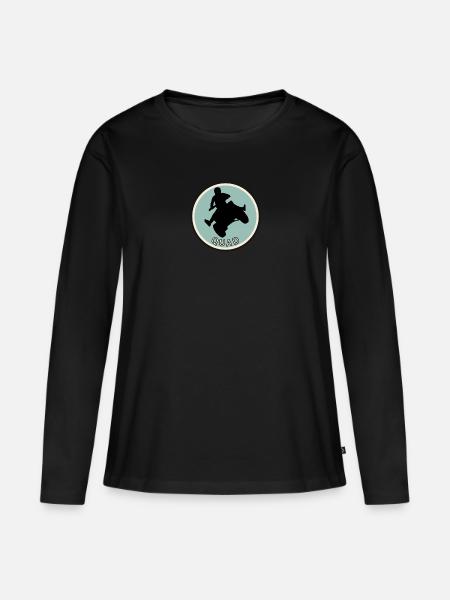 Stunt Quad Stuntman - Frauen Premium Bio Langarmshirt - Schwarz