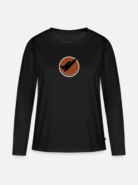 Flieger Pilot Pilot - Frauen Premium Bio Langarmshirt - Schwarz