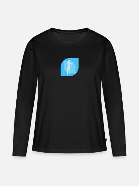 Bogen Armbrust Langbogen - Frauen Premium Bio Langarmshirt - Schwarz