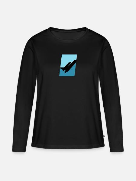 Aerospace Engineering Flugzeug Flugzeug - Frauen Premium Bio Langarmshirt - Schwarz