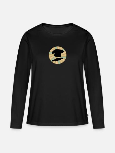 Backwaren Baking Cupcake - Frauen Premium Bio Langarmshirt - Schwarz