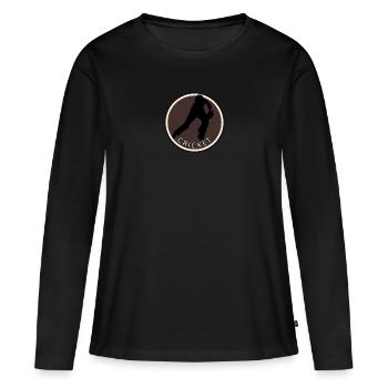 Cricketspieler Pitcher Cricketmannschaft - Frauen Premium Bio Langarmshirt - Schwarz - Vorne - Julia (174cm)