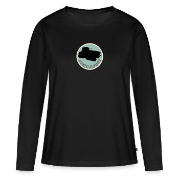 Agriculture Ferme Agriculture - T-shirt manches longues Premium bio Femme - noir - Devant - Julia (174cm)