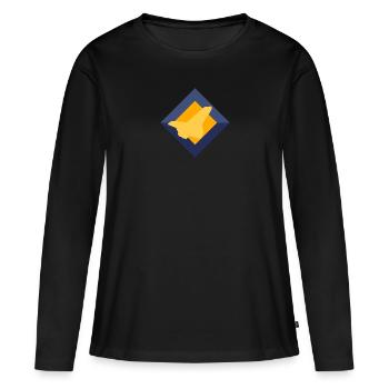 Aérospatiale Aérospatiale Vol - T-shirt manches longues Premium bio Femme - noir - Devant - Julia (174cm)