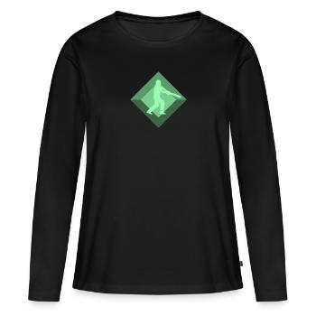 Pitcher Werfen Sport - Frauen Premium Bio Langarmshirt - Schwarz - Vorne - Julia (174cm)