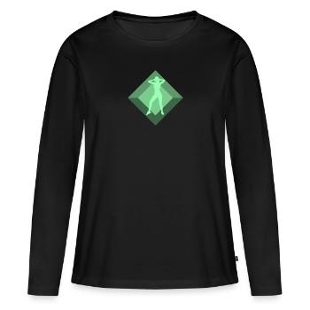 Aerobics Fitness Exercise - Women's Premium Organic Long Sleeve Shirt - black - Front - Julia (174cm)