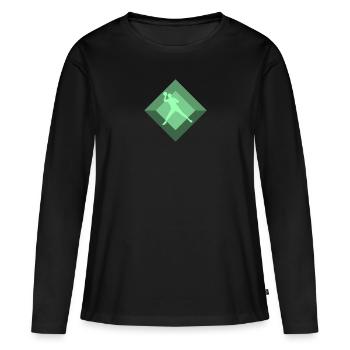 Dodgeball Équipe Sports de balle - T-shirt manches longues Premium bio Femme - noir - Devant - Julia (174cm)