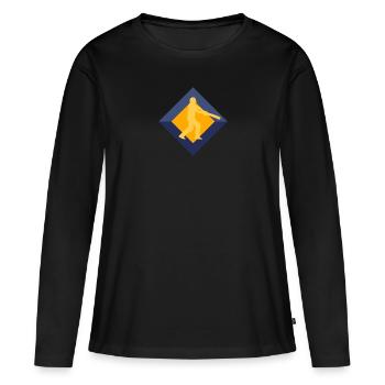 Pichet Pichet Lancer - T-shirt manches longues Premium bio Femme - noir - Devant - Julia (174cm)