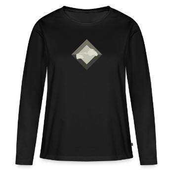 Agriculture Agriculture Récolte - T-shirt manches longues Premium bio Femme - noir - Devant - Julia (174cm)
