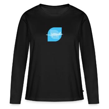 Flugzeug Aerospace Flugzeug - Frauen Premium Bio Langarmshirt - Schwarz - Vorne - Julia (174cm)