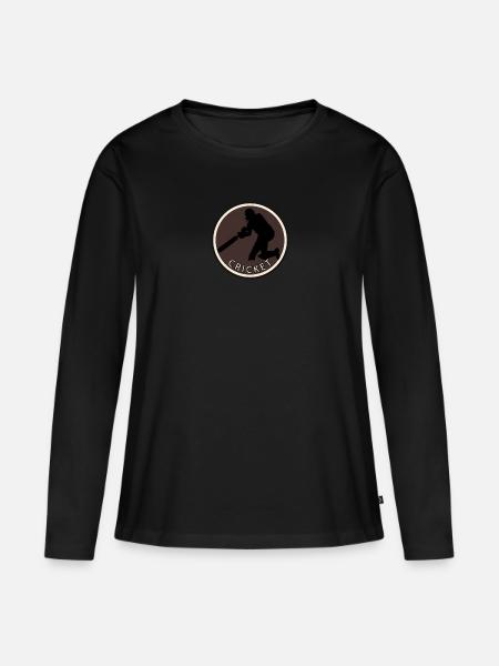 Pitcher Cricketspieler Cricketspieler - Frauen Premium Bio Langarmshirt - Schwarz