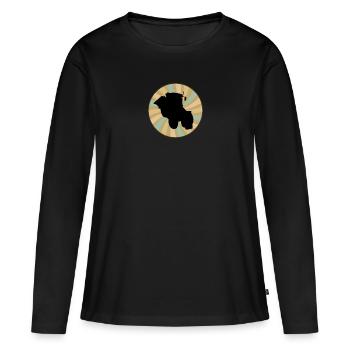 Agriculture paysanne - T-shirt manches longues Premium bio Femme - noir - Devant - Julia (174cm)