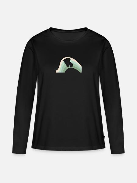 Hof Ernte - Frauen Premium Bio Langarmshirt - Schwarz