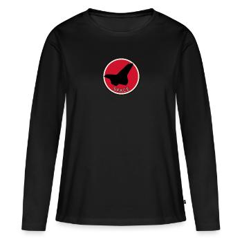Flugzeug Aerospace - Frauen Premium Bio Langarmshirt - Schwarz - Vorne - Julia (174cm)