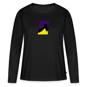 Armdrücken Armdrücken Bras de fer - T-shirt manches longues Premium bio Femme - noir - Devant - Julia (174cm)