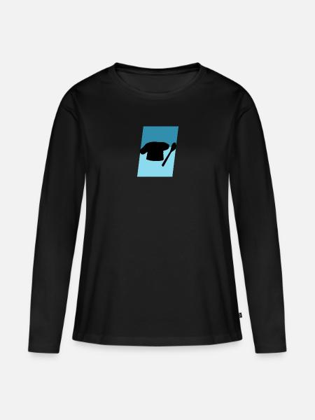 Backwaren Muffin Backen - Frauen Premium Bio Langarmshirt - Schwarz