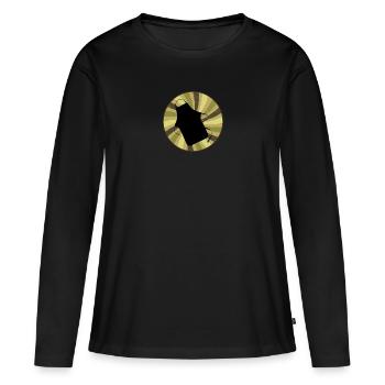 Boulangerie Pâtisserie - T-shirt manches longues Premium bio Femme - noir - Devant - Julia (174cm)