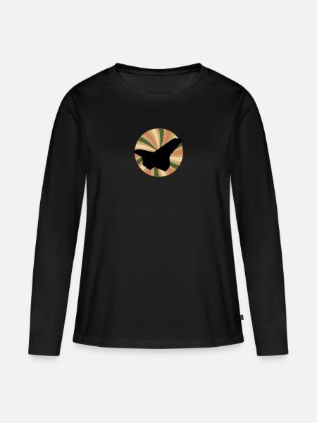 Luftfahrt Pilot Luftfahrt - Frauen Premium Bio Langarmshirt - Schwarz