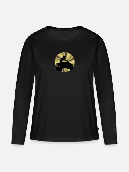 Stunt Stunt ATV - Frauen Premium Bio Langarmshirt - Schwarz