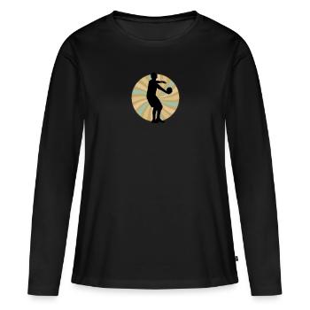 Ballsport Mannschaft - Frauen Premium Bio Langarmshirt - Schwarz - Vorne - Julia (174cm)