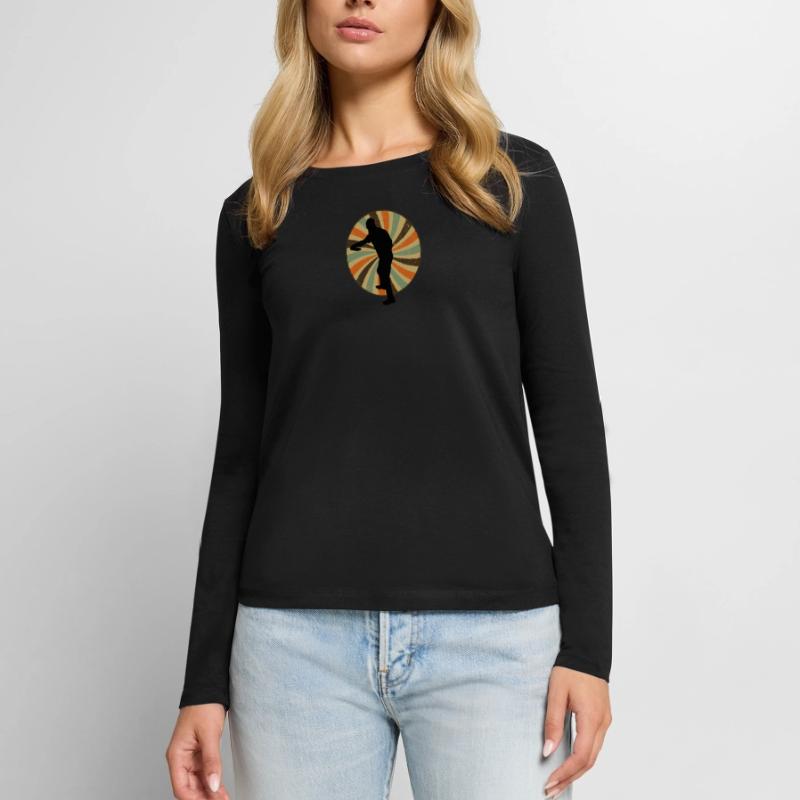 Frisbee Disc Golf Player Women's Premium Organic Long Sleeve Shirt