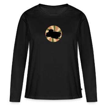 Agriculture Agriculture - T-shirt manches longues Premium bio Femme - noir - Devant - Julia (174cm)