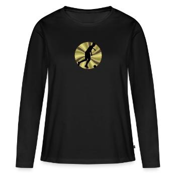 Futsalspieler Futsal Futsalspielerin - Frauen Premium Bio Langarmshirt - Schwarz - Vorne - Julia (174cm)