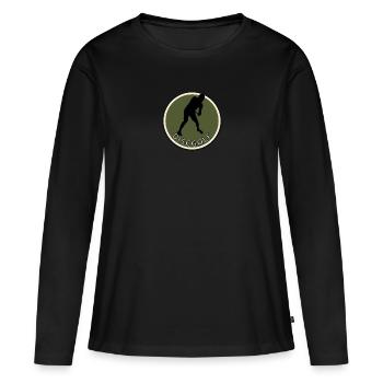 Frisbee Frisbee Disc Golf - T-shirt manches longues Premium bio Femme - noir - Devant - Julia (174cm)
