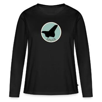 Flyer Vol - T-shirt manches longues Premium bio Femme - noir - Devant - Julia (174cm)