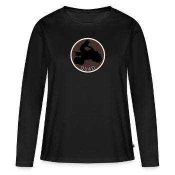 Cascadeur quadruple - T-shirt manches longues Premium bio Femme - noir - Devant - Julia (174cm)
