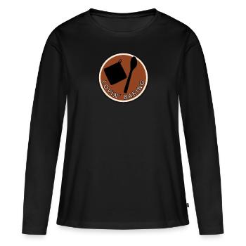 Produits de boulangerie Cupcake Produits de boulangerie - T-shirt manches longues Premium bio Femme - noir - Devant - Julia (174cm)