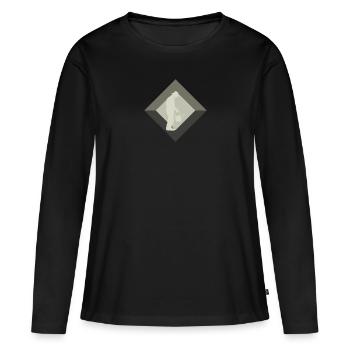 Jardin de jardinage - T-shirt manches longues Premium bio Femme - noir - Devant - Julia (174cm)