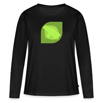 Frosch Quark Lurch - Frauen Premium Bio Langarmshirt - Schwarz - Vorne - Julia (174cm)