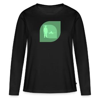 Fotografie Objektiv Fotoshooting - Frauen Premium Bio Langarmshirt - Schwarz - Vorne - Julia (174cm)
