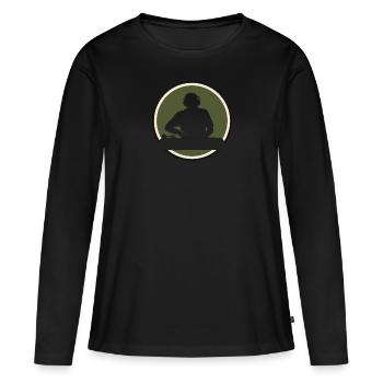 DJ Electro - Frauen Premium Bio Langarmshirt - Schwarz - Vorne - Julia (174cm)