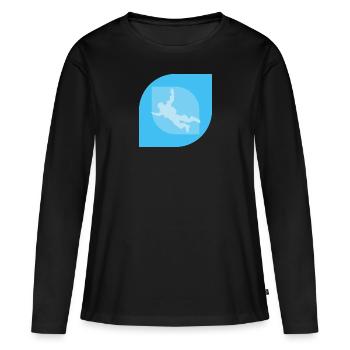 Fallschirmspringen Flugsport Paragliding - Frauen Premium Bio Langarmshirt - Schwarz - Vorne - Julia (174cm)