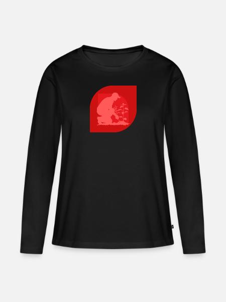 Gartenarbeit Gärtner Gärtnern - Frauen Premium Bio Langarmshirt - Schwarz